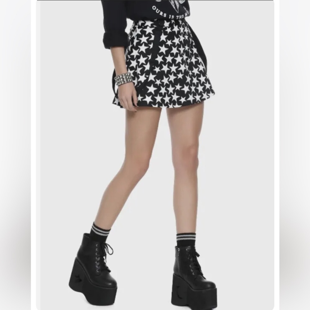 Tripp NYC Star Suspenders Mini Skirt - Size 2X
